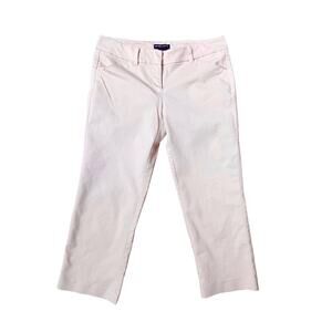 New York & Company Beige Pink Stretch Pants Capris Slacks Women's Size 2